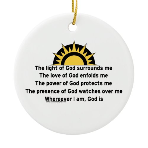 Prayer of Protection Ceramic Ornament