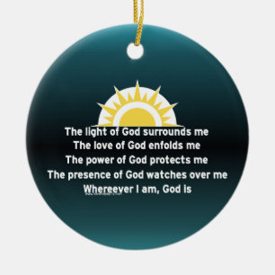 Prayer of Protection Ceramic Ornament