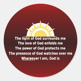 Prayer of Protection Classic Round Sticker