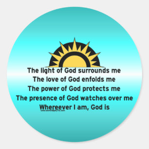 Prayer of Protection Classic Round Sticker
