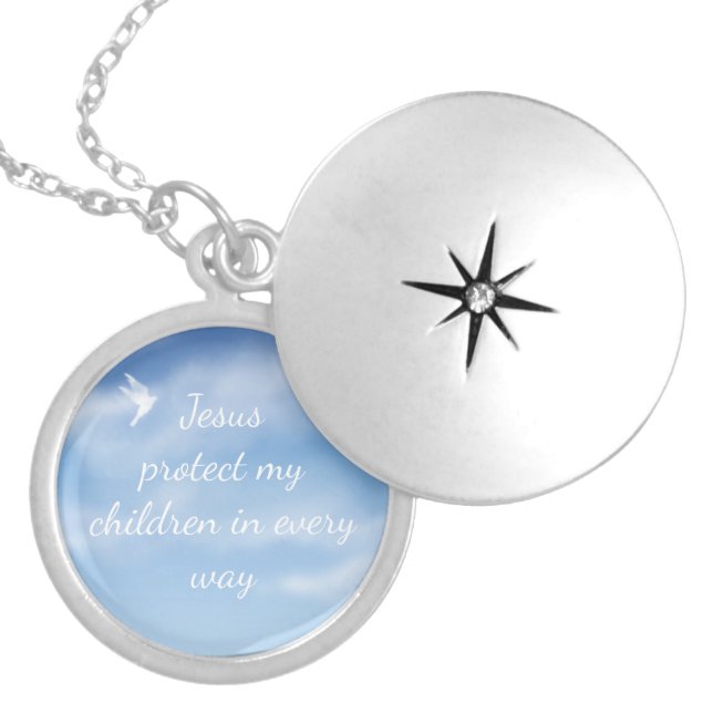 Prayer of Protection for your Children Heavenly Locket Necklace (Front)
