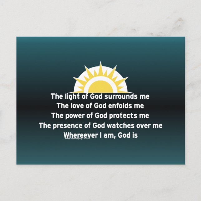 Prayer of Protection Postcard (Front)