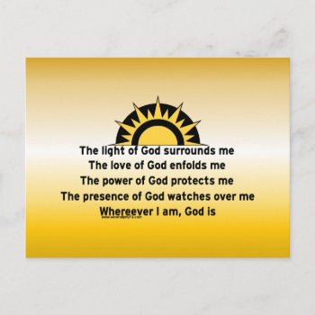 Prayer Of Protection Postcard by SerendipityTs at Zazzle