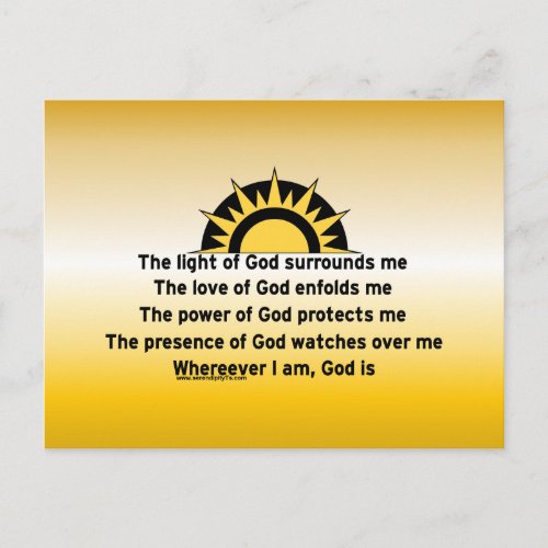 Prayer of Protection Postcard