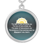Prayer Of Protection Silver Plated Necklace at Zazzle