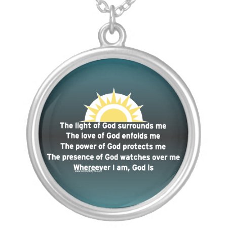 Prayer Of Protection Silver Plated Necklace