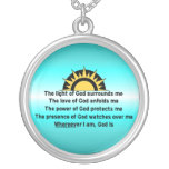Prayer Of Protection Silver Plated Necklace at Zazzle