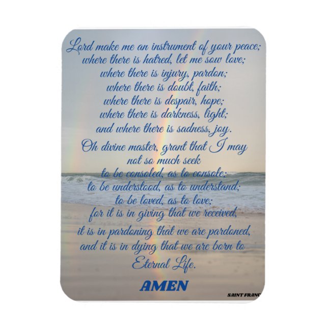 Prayer of Saint Francis    Magnet (Vertical)