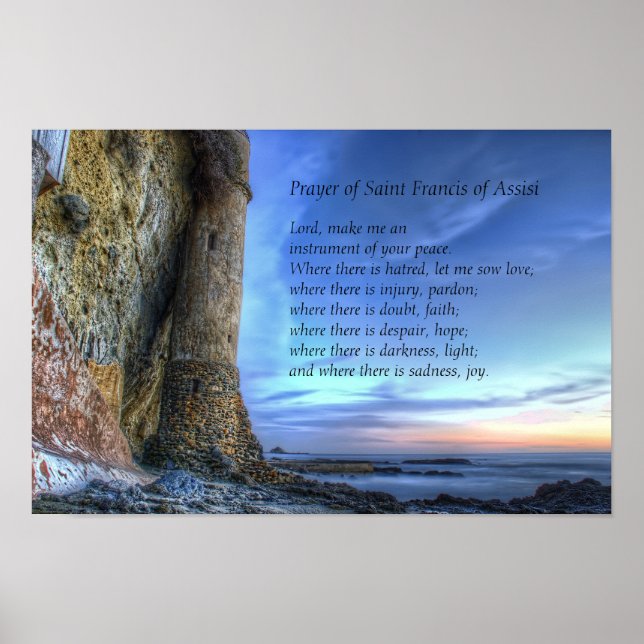 Prayer of Saint Francis of Assisi Poster (Front)