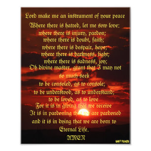 Prayer of Saint Francis Photo Print