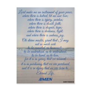 Prayer of Saint Francis   Photo Print Postcard