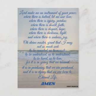 Prayer of Saint Francis   Photo Print Postcard