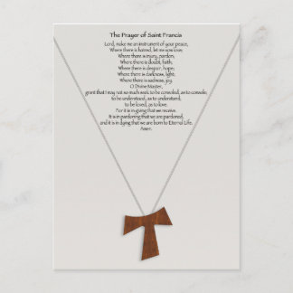 Prayer of Saint Francis Postcard