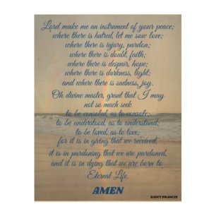Prayer of Saint Francis Wood Wall Art