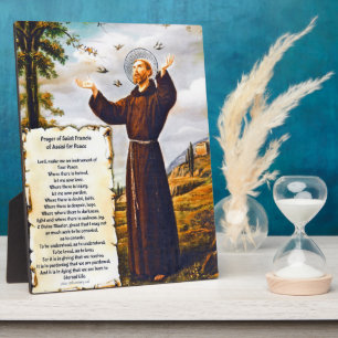Prayer of Saint St. Francis of Assisi 15:17 Paris Plaque