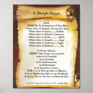 Prayer of Saint St. Francis of Assisi 15:17 Paris Poster