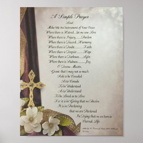 Prayer of Saint St Francis of Assisi 1517 Paris Poster