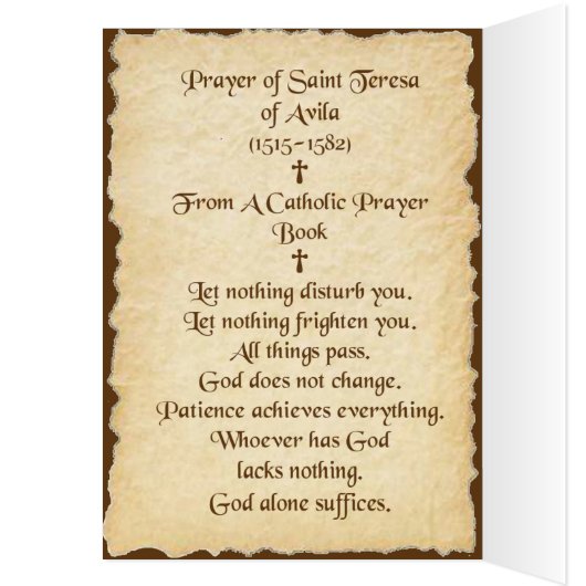 Prayer of Saint Teresa of Avila (Inside (Left))