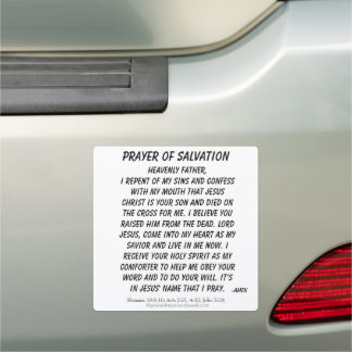 PRAYER OF SALVATION  CAR MAGNET