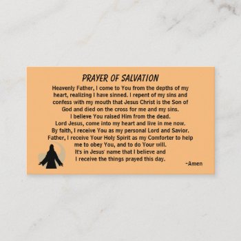 Prayer Of Salvation Front/back  Business Card by Agrainofmustardseed at Zazzle