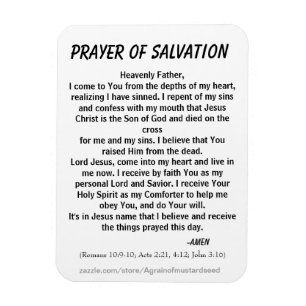 PRAYER OF SALVATION MAGNET