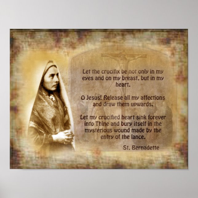 Prayer of St. Bernadette Poster (Front)