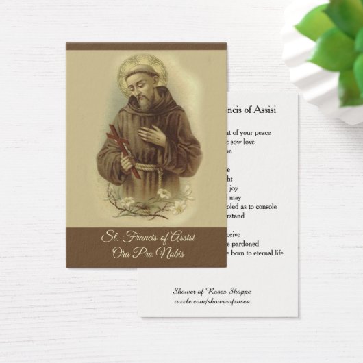 Prayer of St. Francis of Assisi Holy Card (Desk)