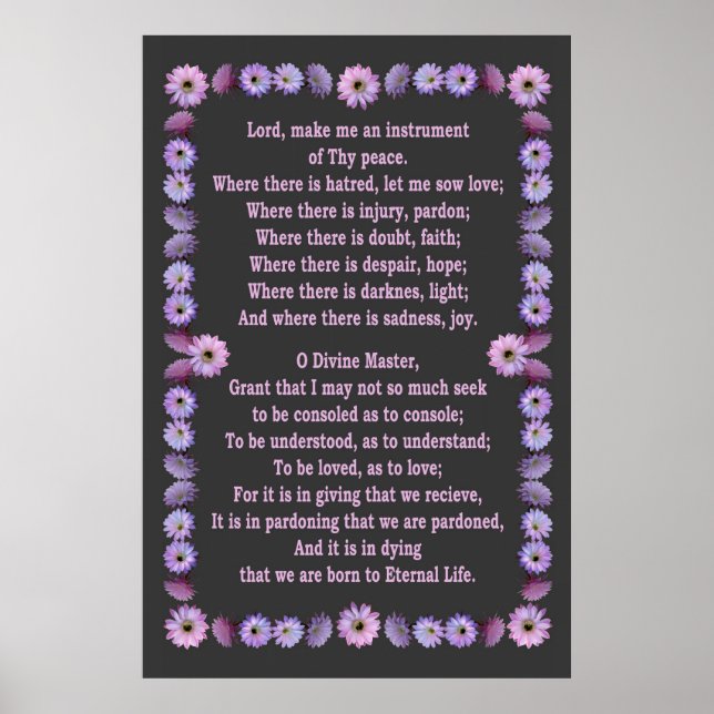 PRAYER OF ST FRANCIS POSTER (Front)
