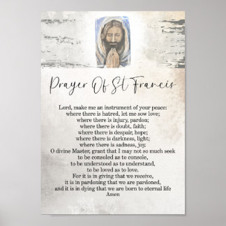 Prayer Of St Francis Wall Art Print