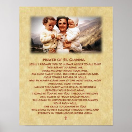Prayer of St Gianna Molla Poster