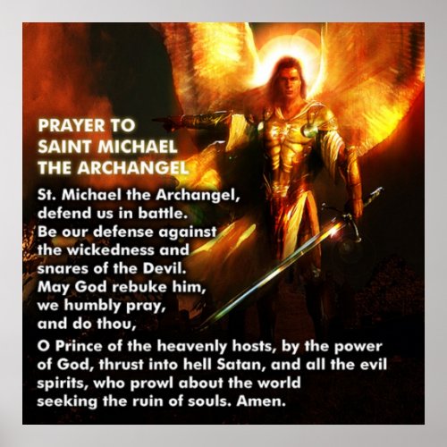 Prayer of St Michael Poster