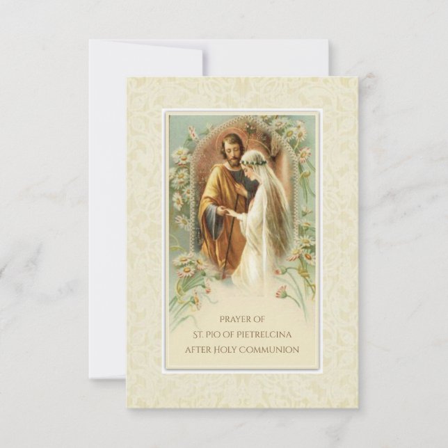 Prayer of St. Padre Pio after Holy Communion Invitation (Front)