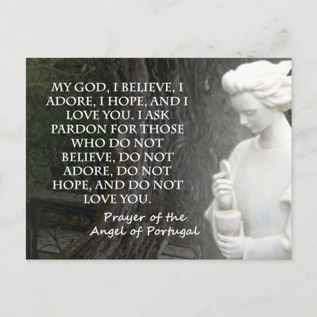 Prayer of The Angel of Portugal. Postcard (Front)