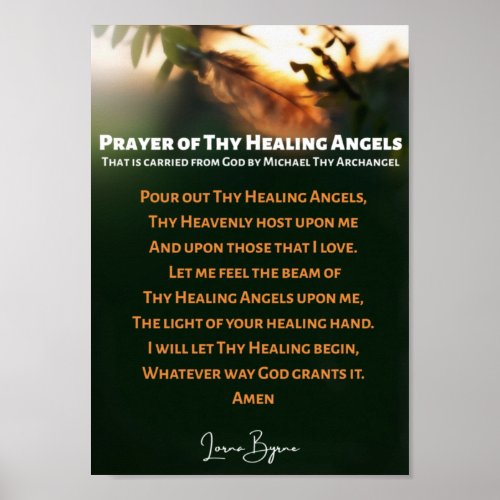 Prayer of Thy Healing Angels by Lorna Byrne Poster