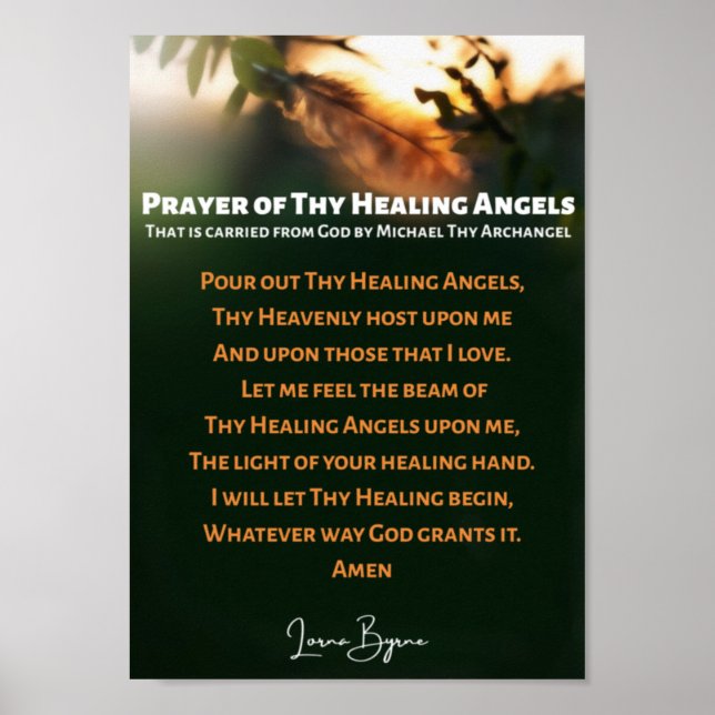 Prayer of Thy Healing Angels by Lorna Byrne Poster (Front)
