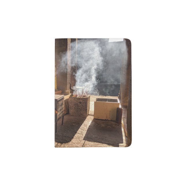 Prayer offering at Angkor Wat Invitation Postcard  Passport Holder (Front)