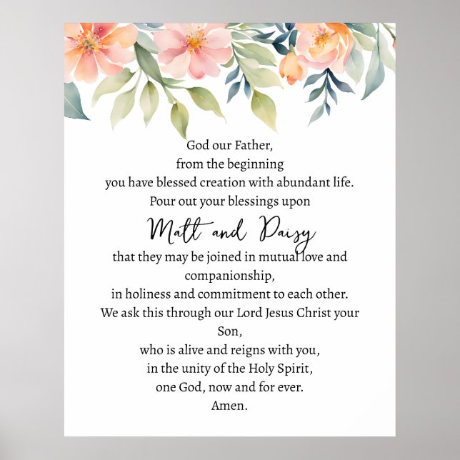 Prayer on your wedding day poster (Front)