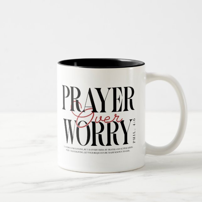 Prayer Over Worry mug (Right)