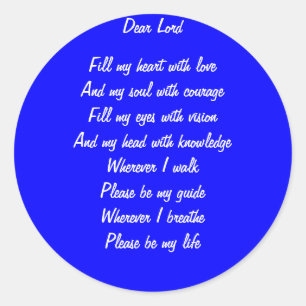 Prayer-religious Classic Round Sticker