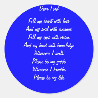 Prayer-religious Classic Round Sticker