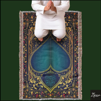Prayer rug throw blanket