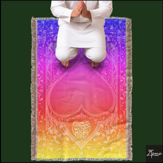 Prayer rug throw blanket