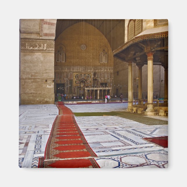 Prayer rugs leading into Islamic mosque, Cairo, Magnet (Front)