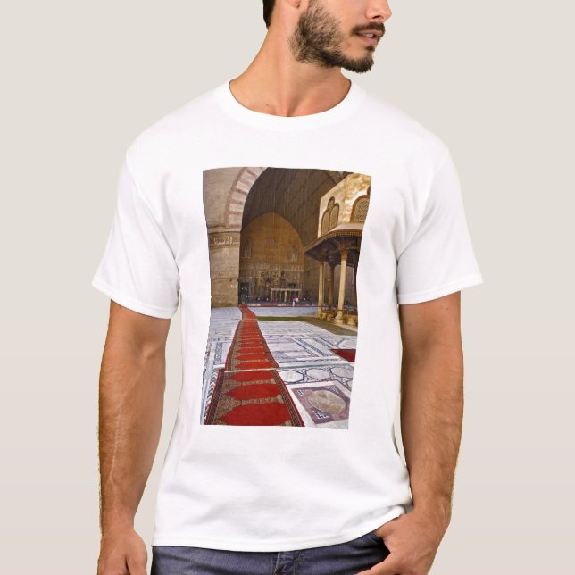 Prayer rugs leading into Islamic mosque, Cairo, T-Shirt (Front)