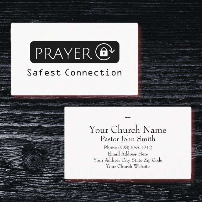 Prayer Safest Connection WiFi Church Business Card (Prayer Safest Connection WiFi Church Business Card)