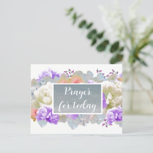 Prayer Scripture for Today Faux Glitter Postcard