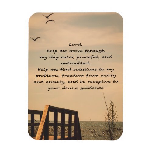 Prayer Serenity Peace Guidance Sunny Seascape Magnet