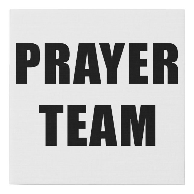 Prayer Team – Christian Ministry Faith Staff Faux Canvas Print (Front)