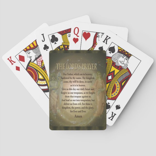 Prayer - The Lord's Prayer Poker Cards (Back)