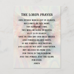 Prayer - The Lord's Prayer Postcard
